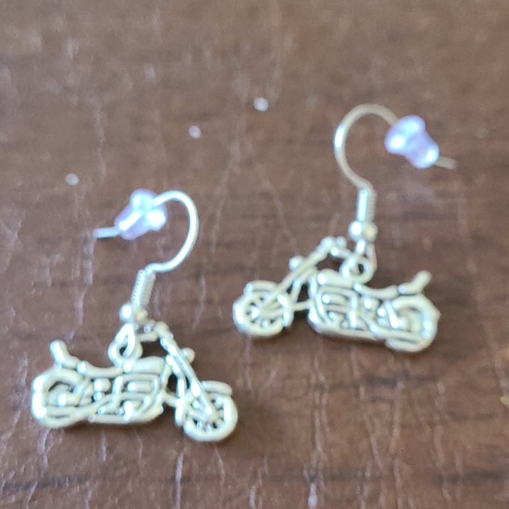 - Motorcycle Earrings